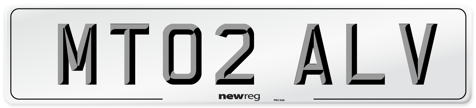 MT02 ALV Number Plate from New Reg